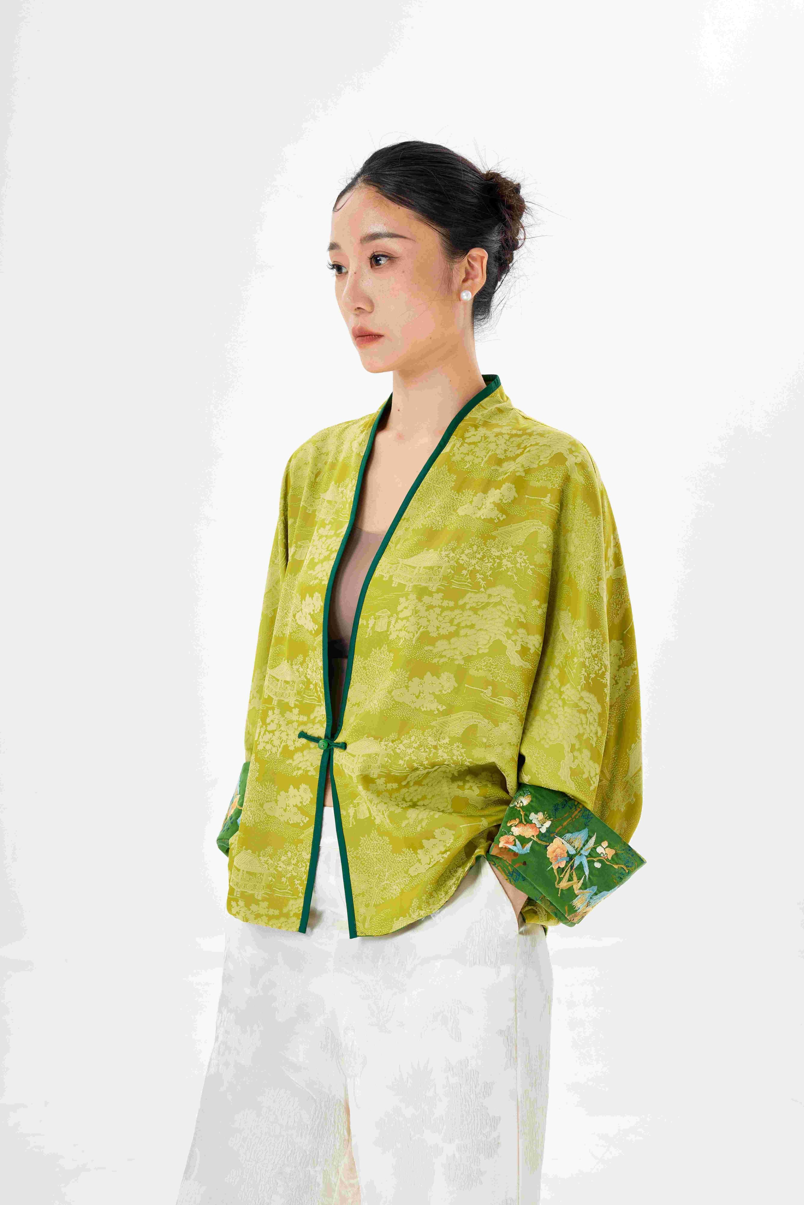 Spring Dawn│coat│ Gambiered Canton silk