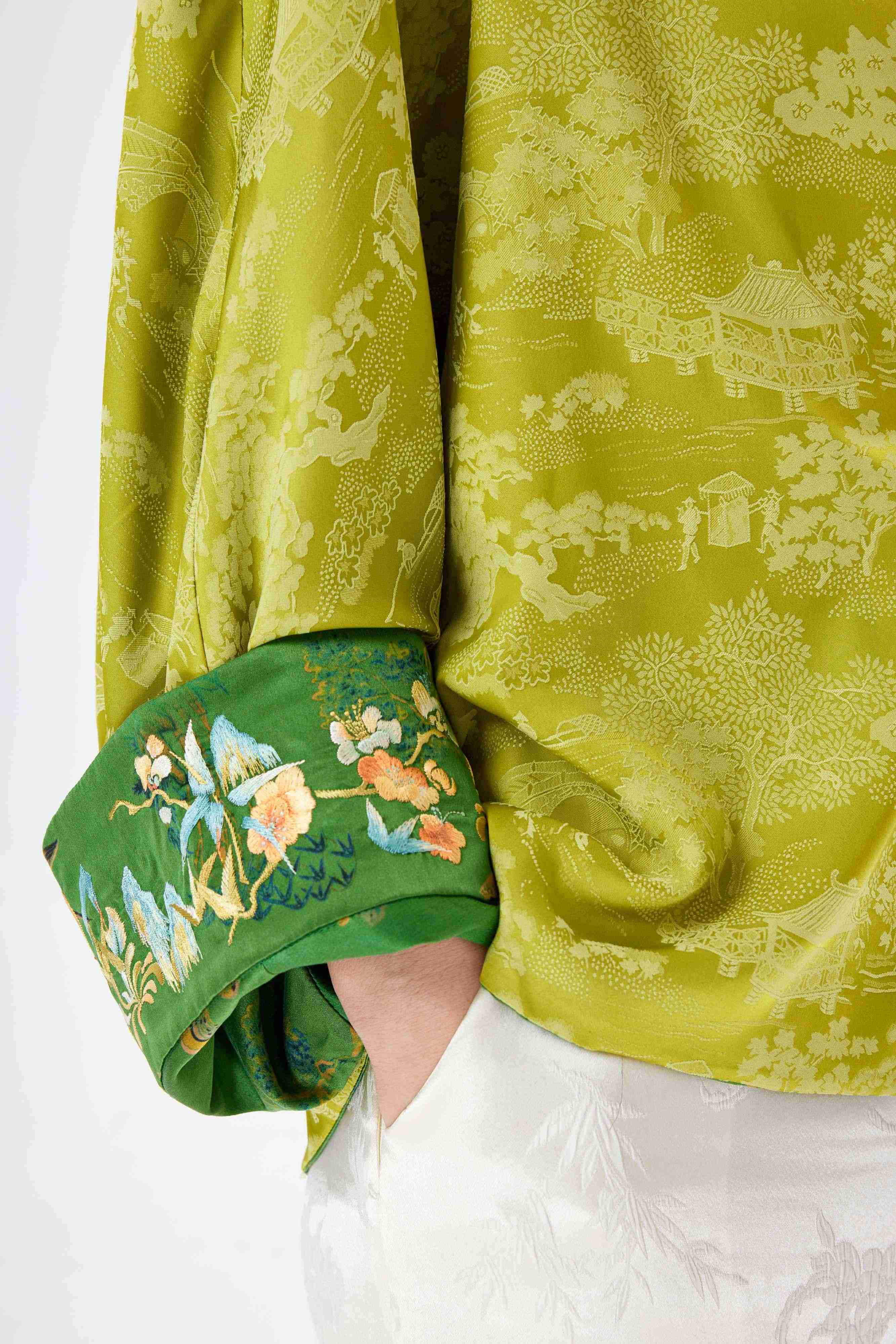 Spring Dawn│coat│ Gambiered Canton silk