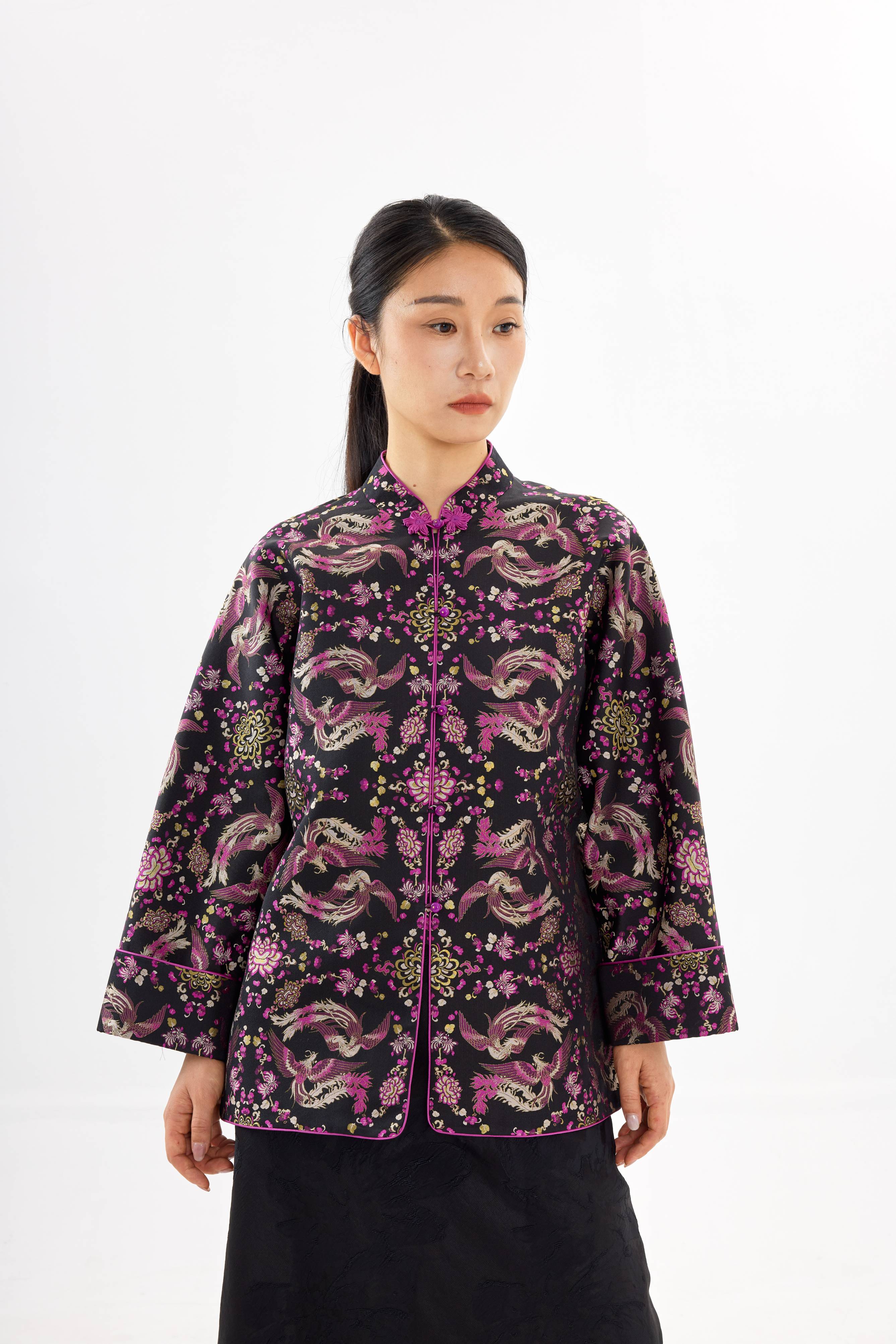 Phoenix flying together │jacket│Song brocade with gold thread