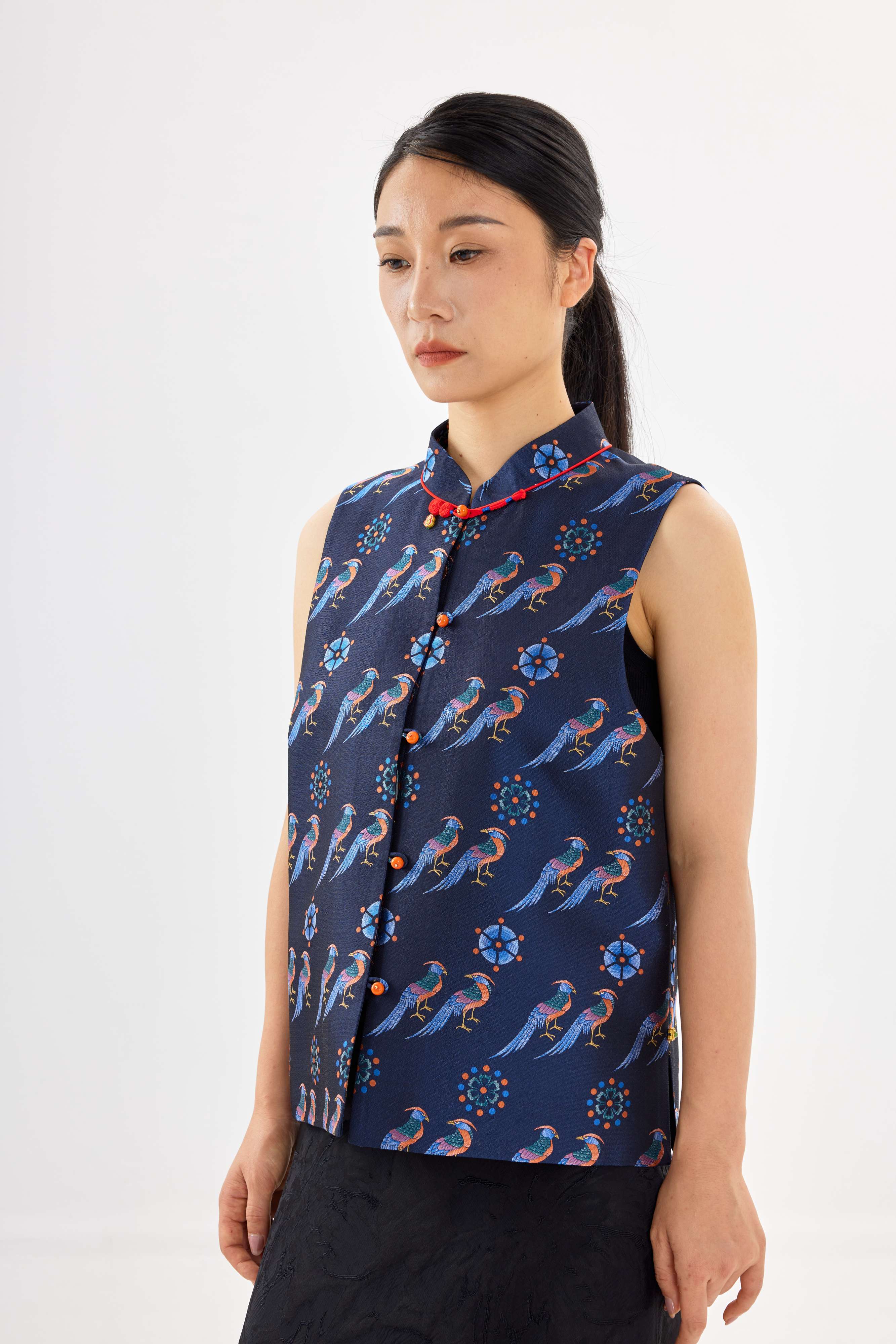 Qu bird│vest│Song brocade