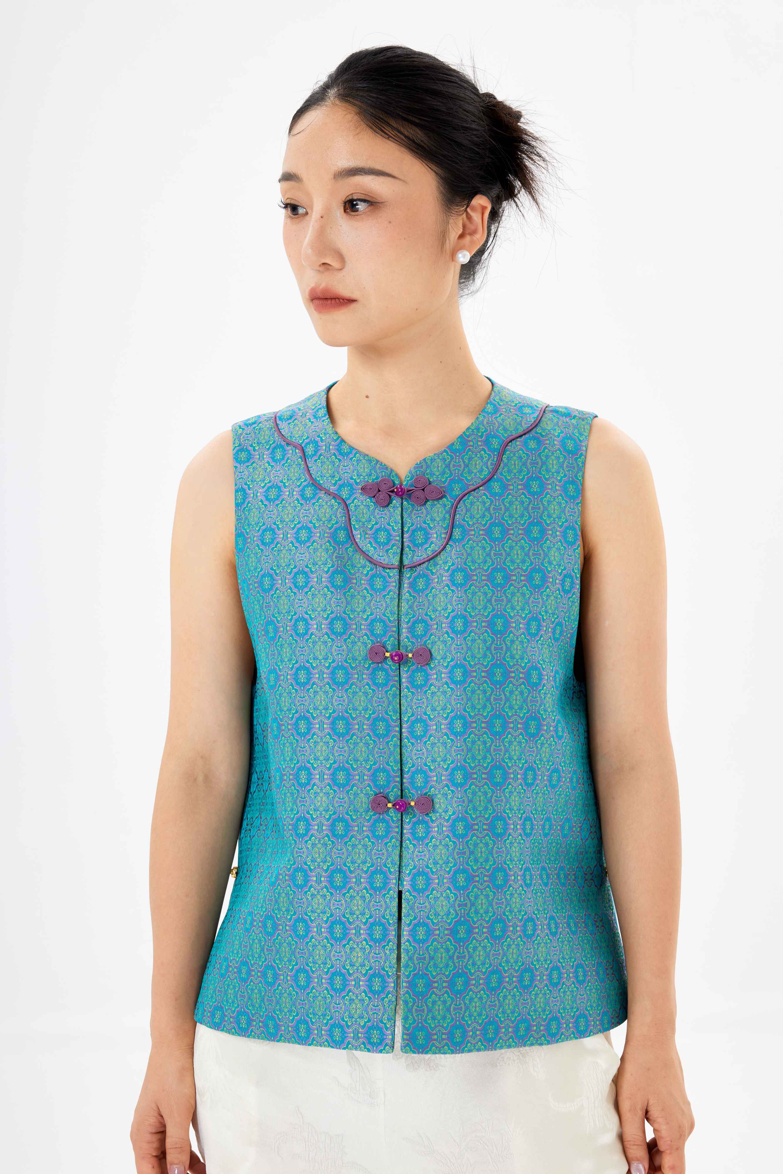 Dingsheng│vest│Song brocade with gold thread