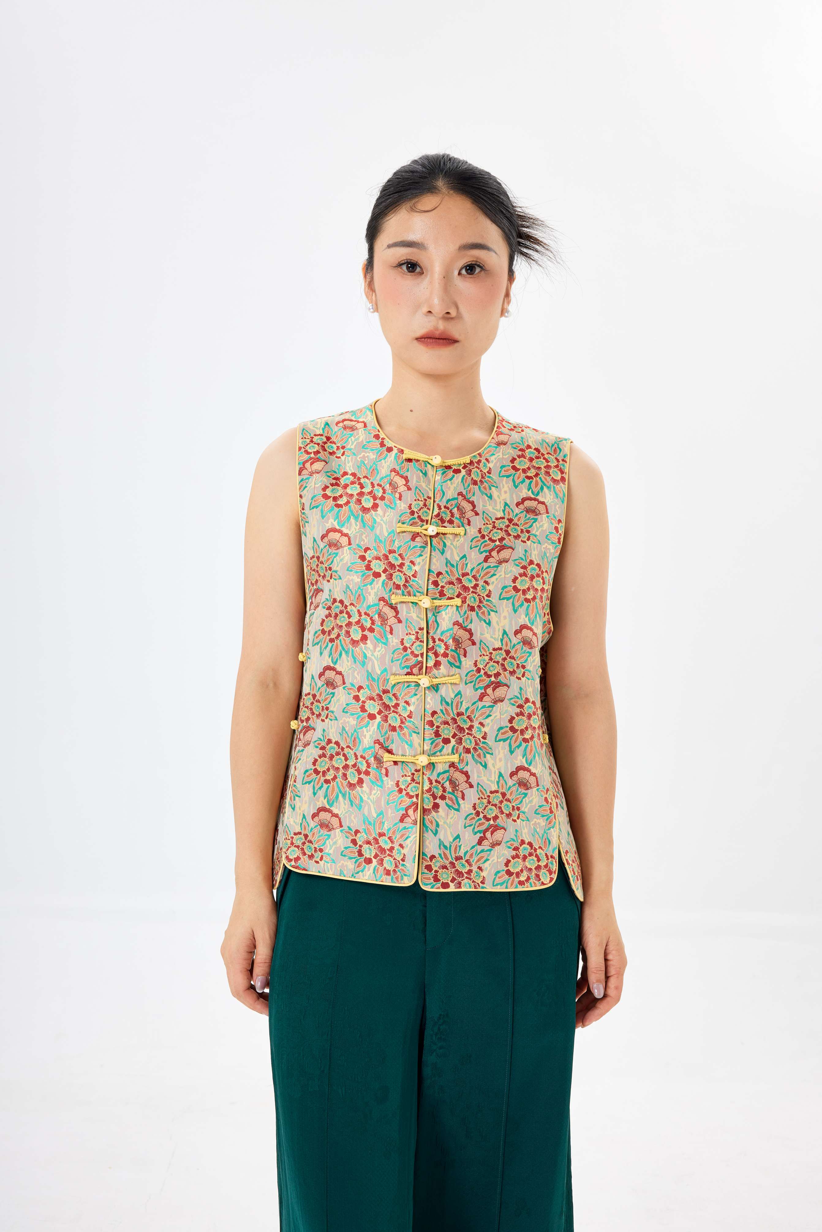 Litchi flower│vest│Song brocade