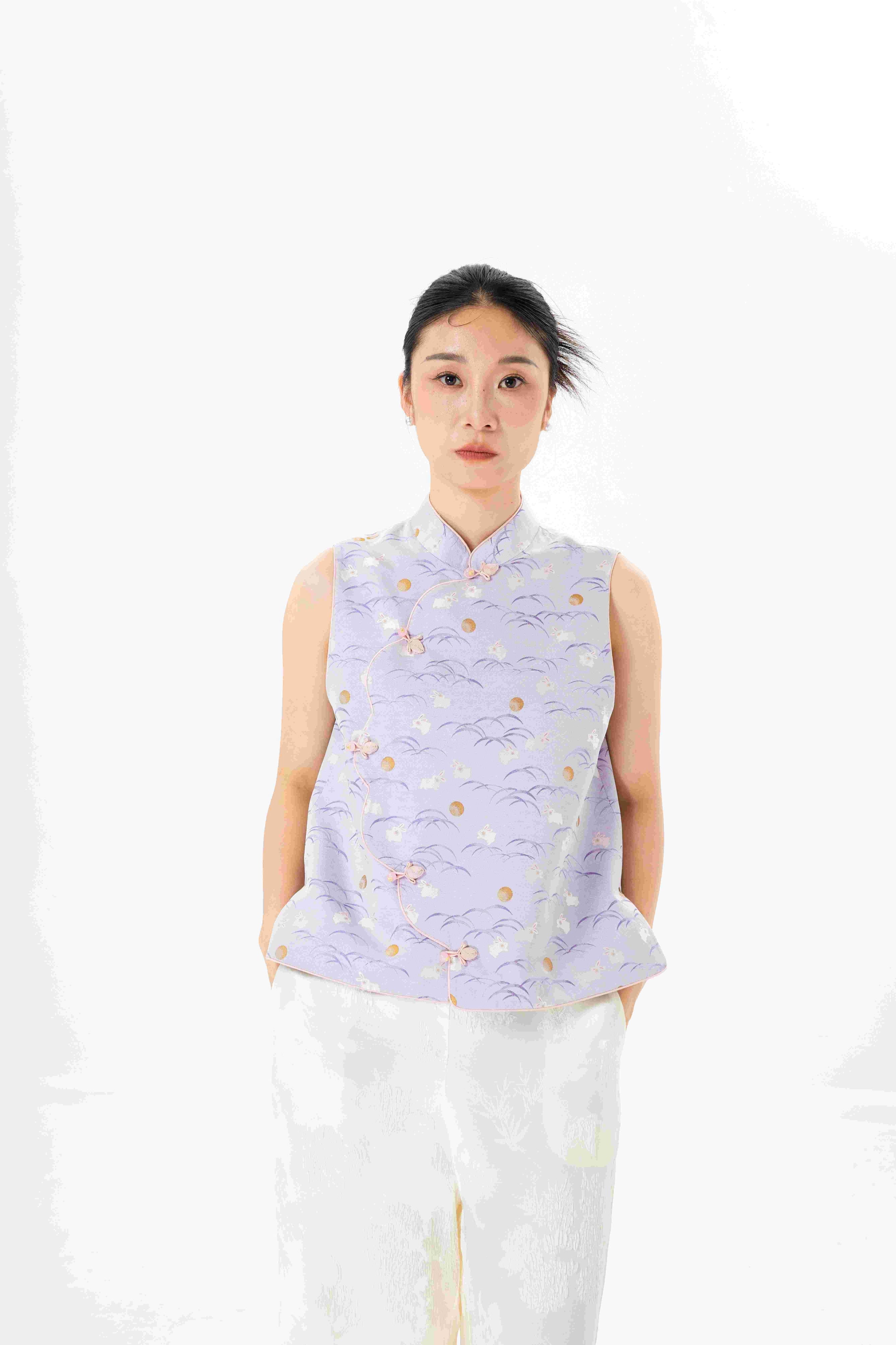 Purple rabbit│vest│Song brocade