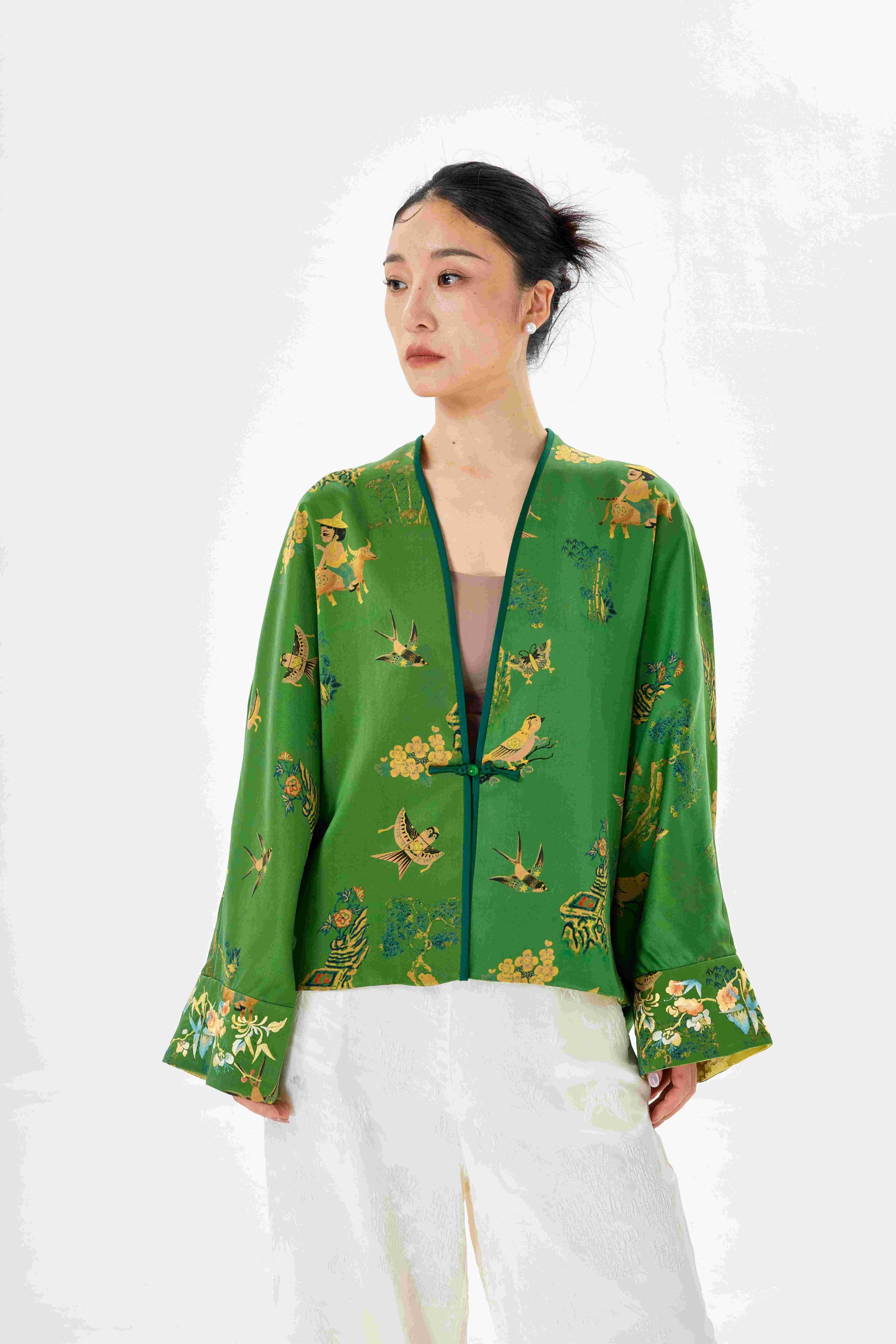 Spring Dawn│coat│ Gambiered Canton silk