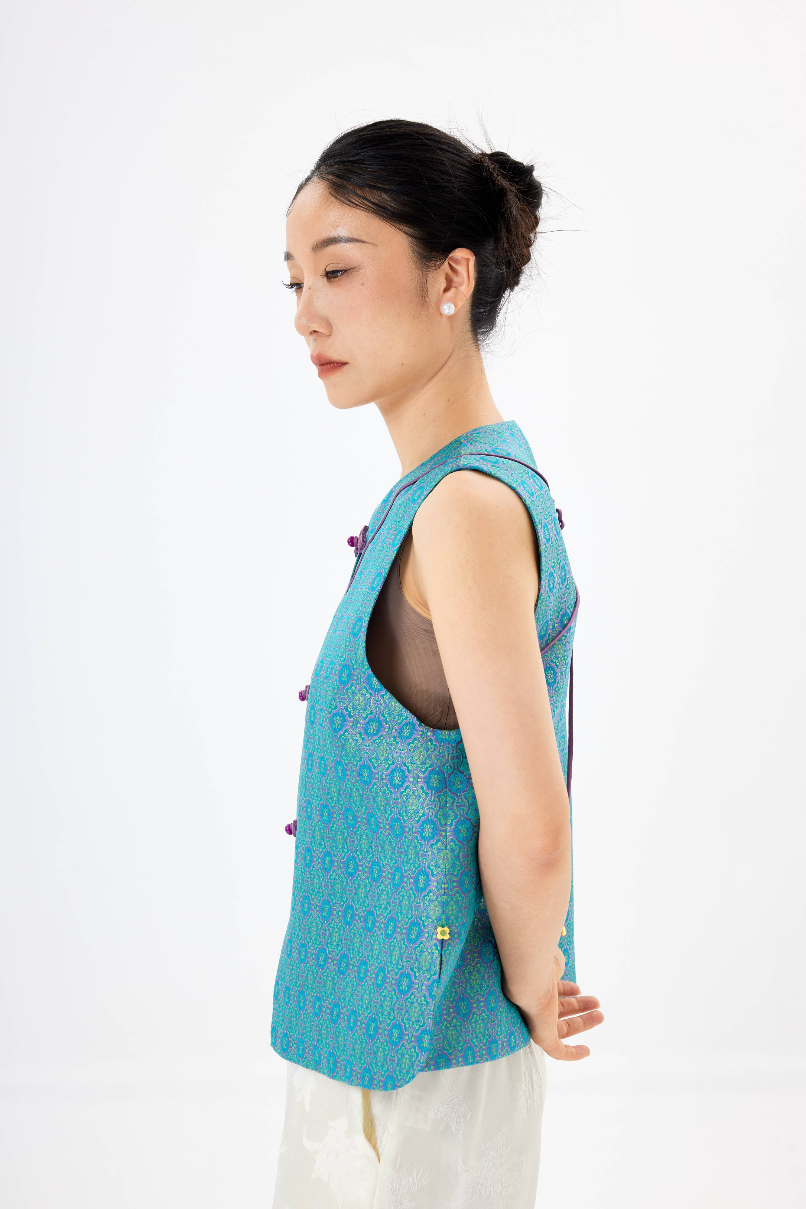 Dingsheng│vest│Song brocade with gold thread