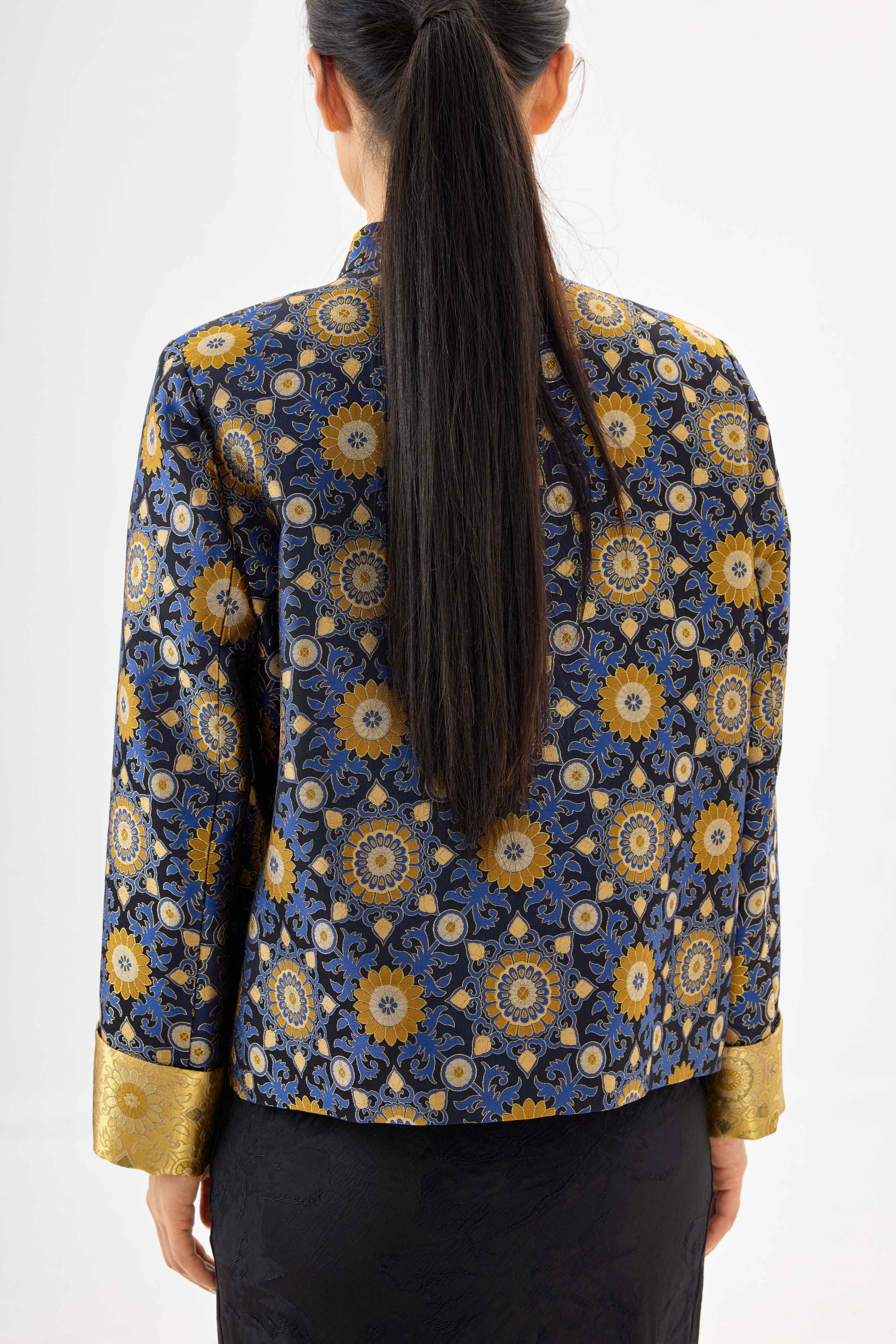 Group flower│jacket │Song brocade with gold thread