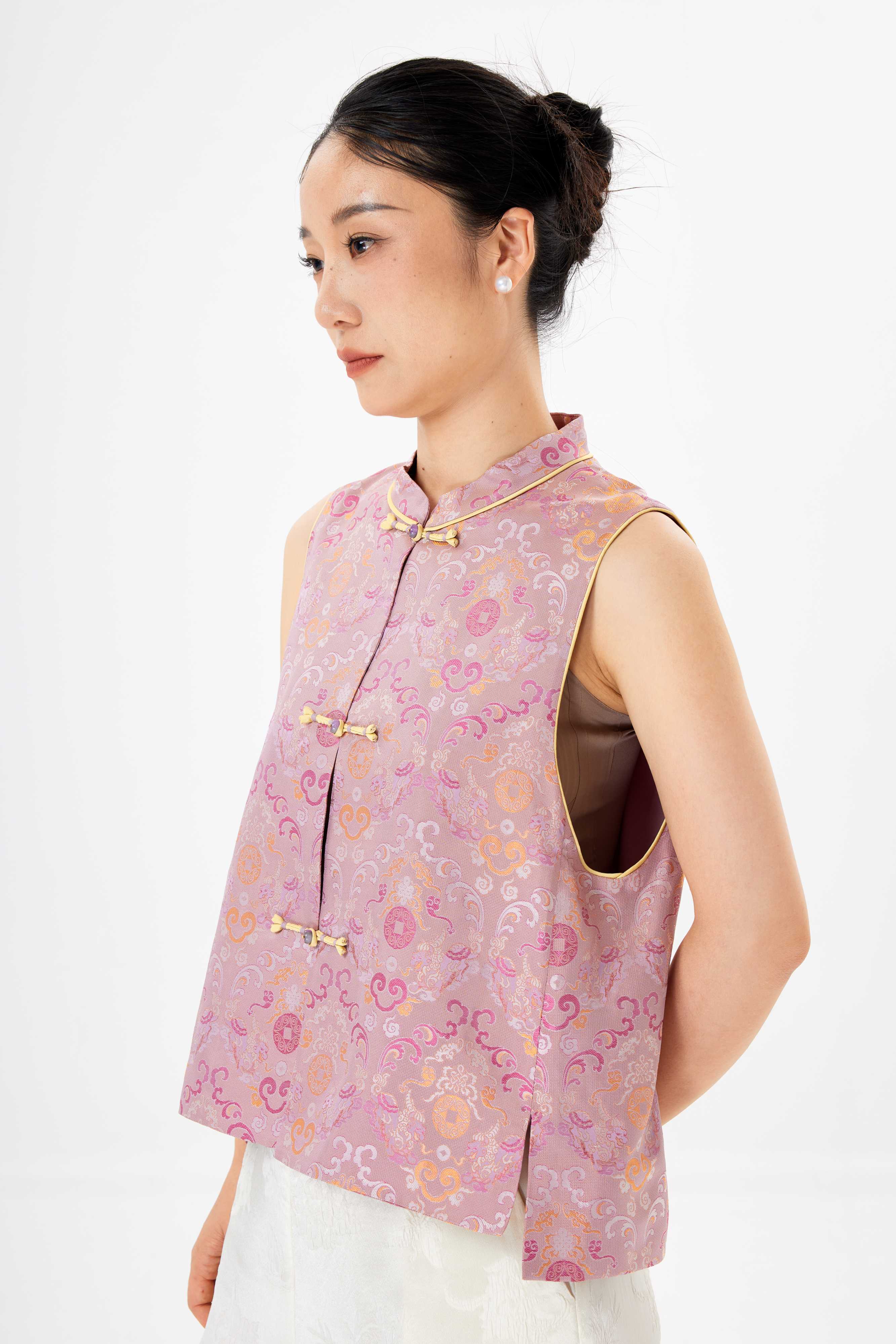 Colored cloud copper coins│vest│Song brocade