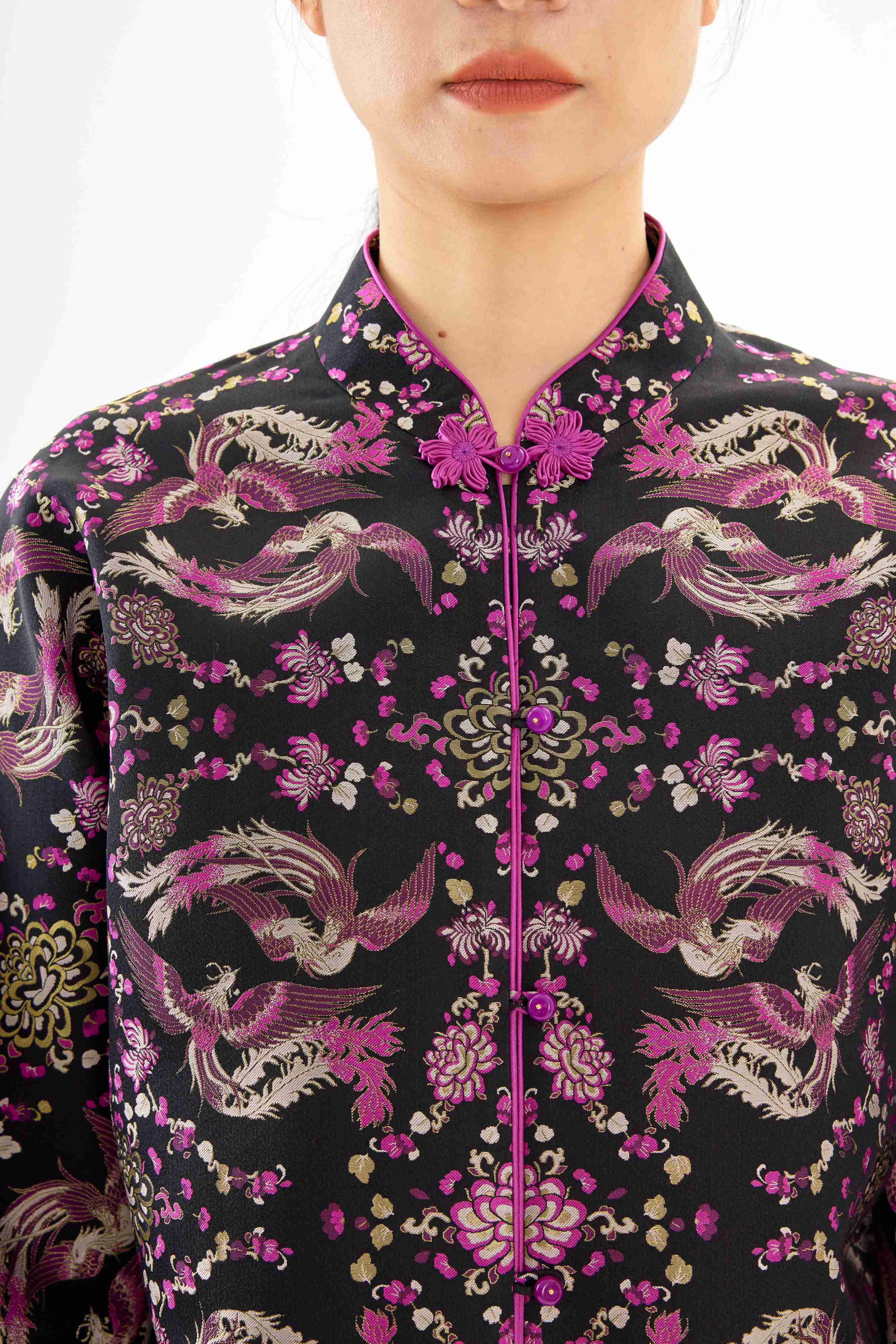 Phoenix flying together │jacket│Song brocade with gold thread