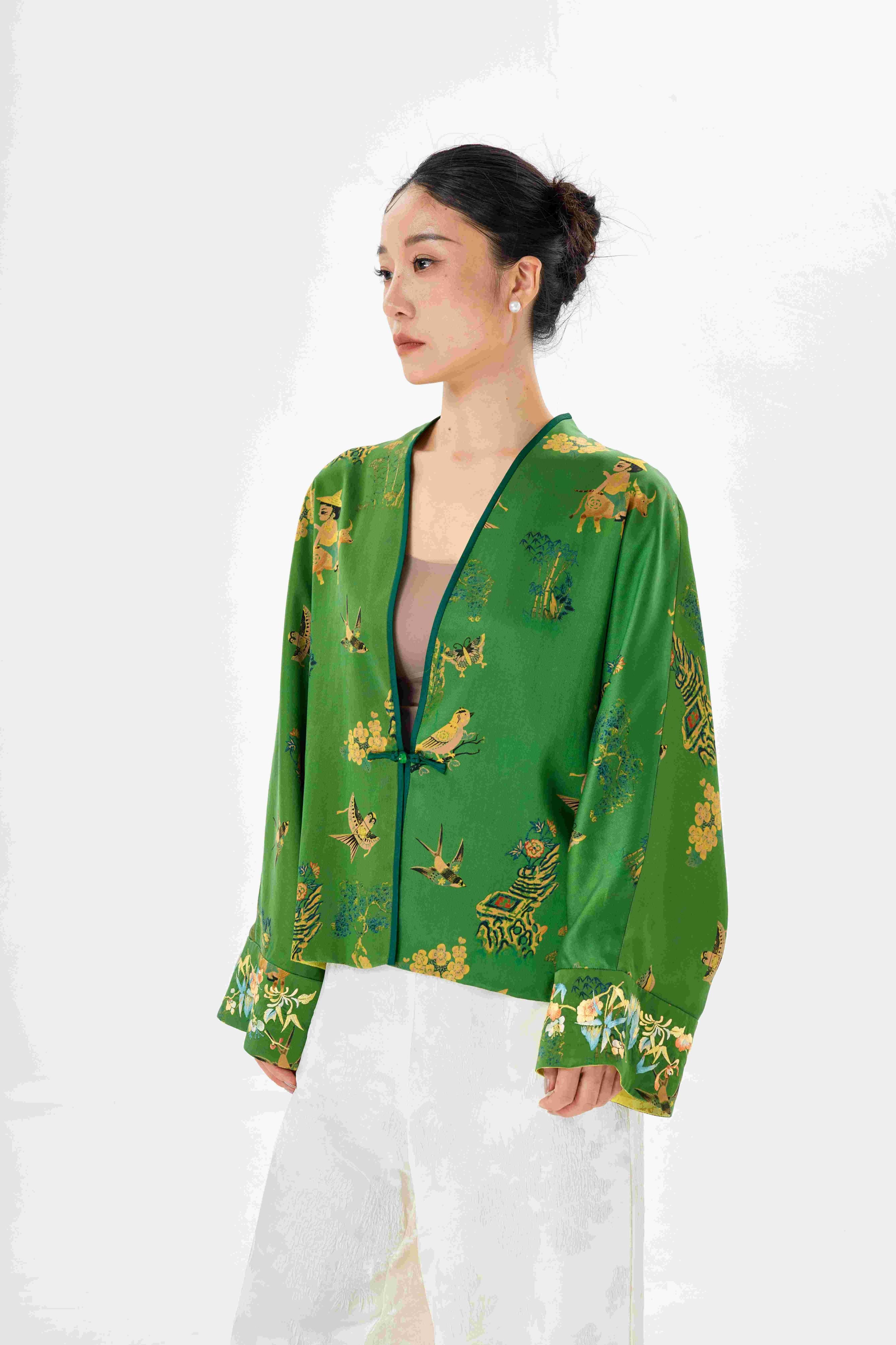 Spring Dawn│coat│ Gambiered Canton silk