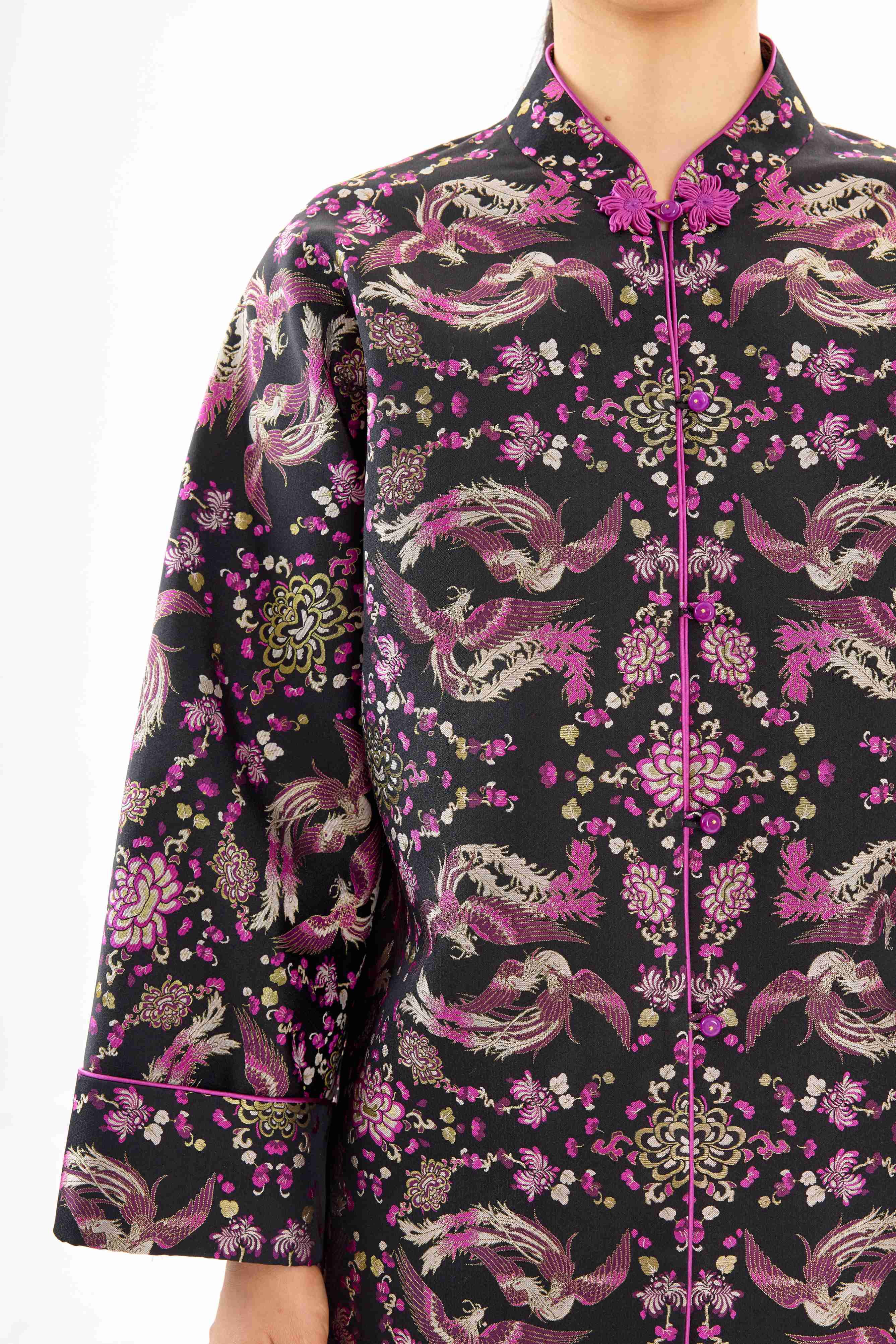 Phoenix flying together │jacket│Song brocade with gold thread