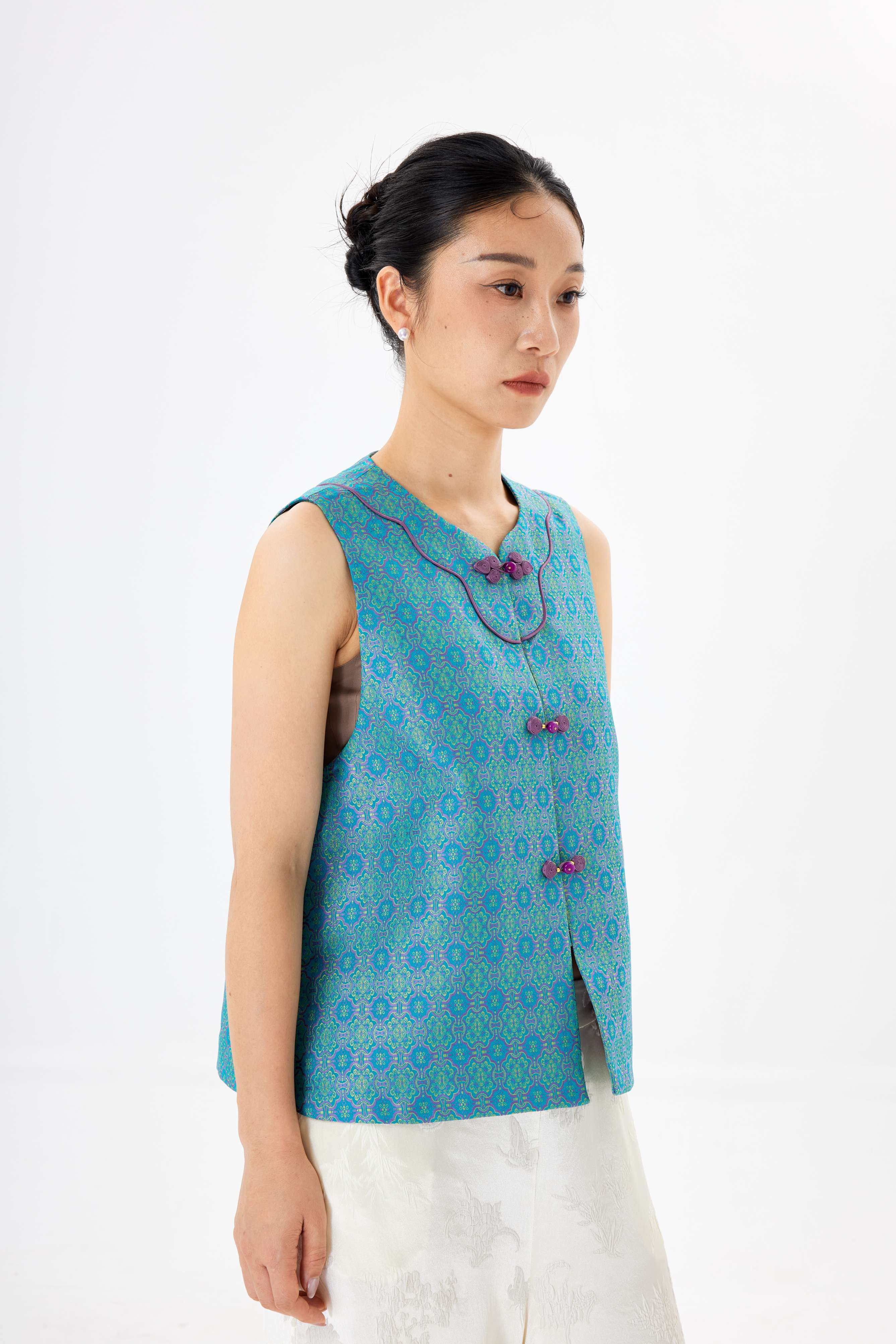 Dingsheng│vest│Song brocade with gold thread