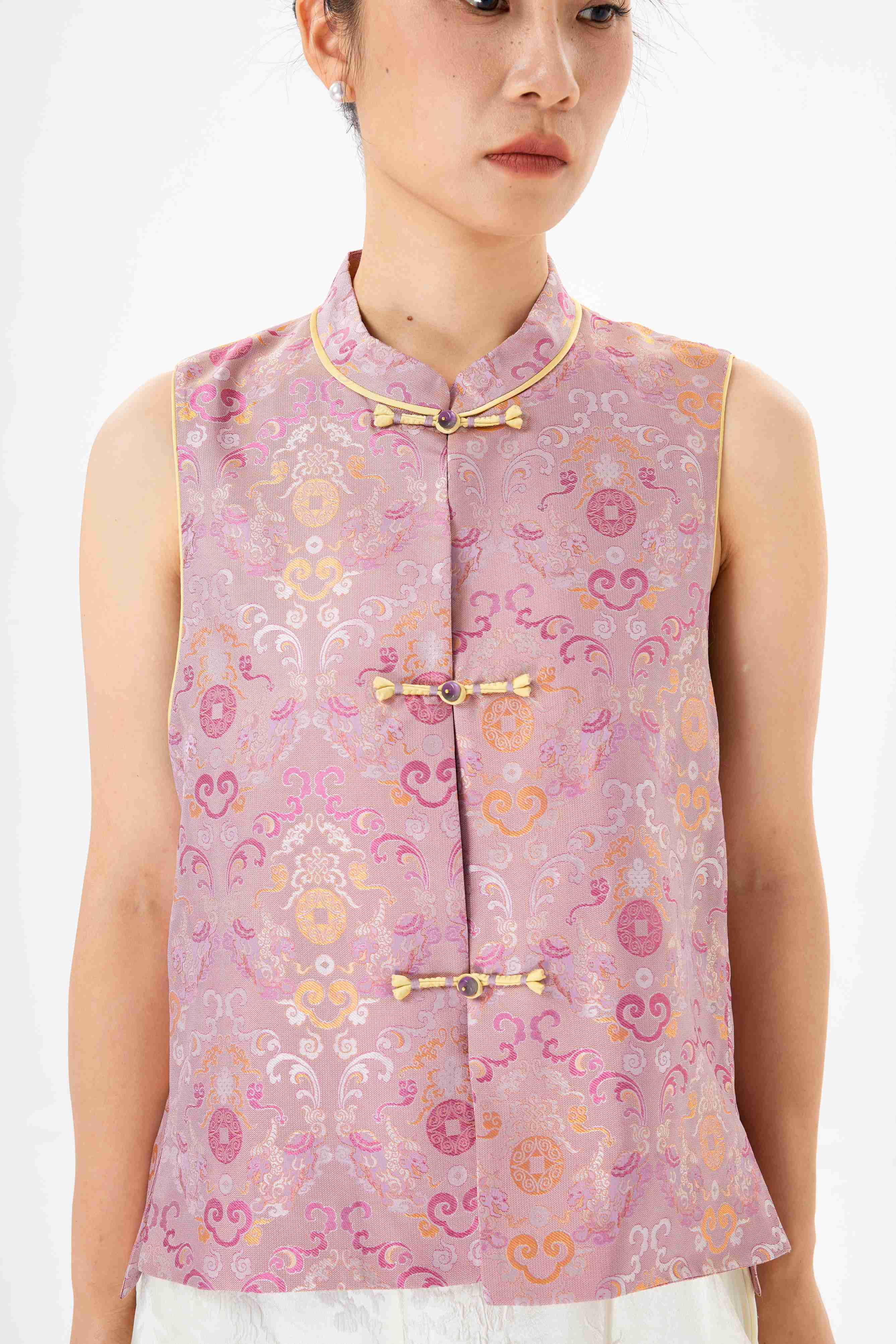 Colored cloud copper coins│vest│Song brocade