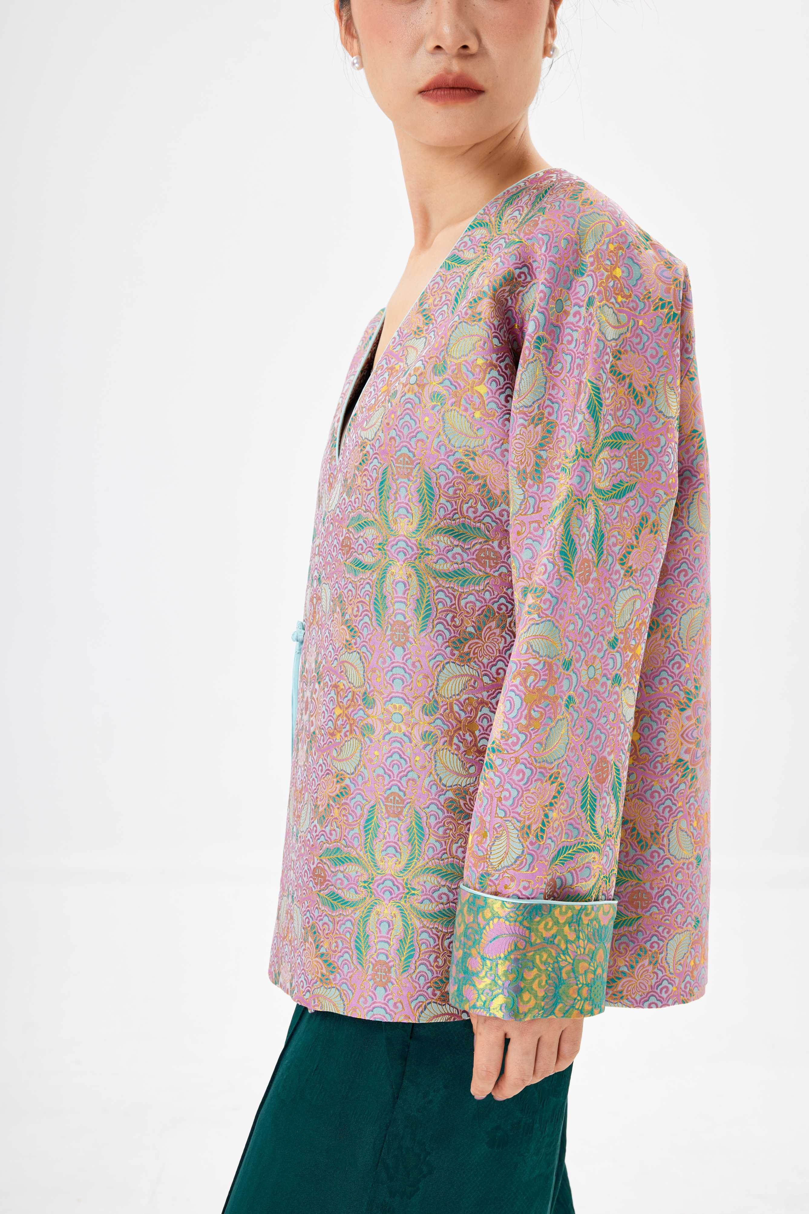 Bao Xiang flower│jacket │Song brocade with gold thread