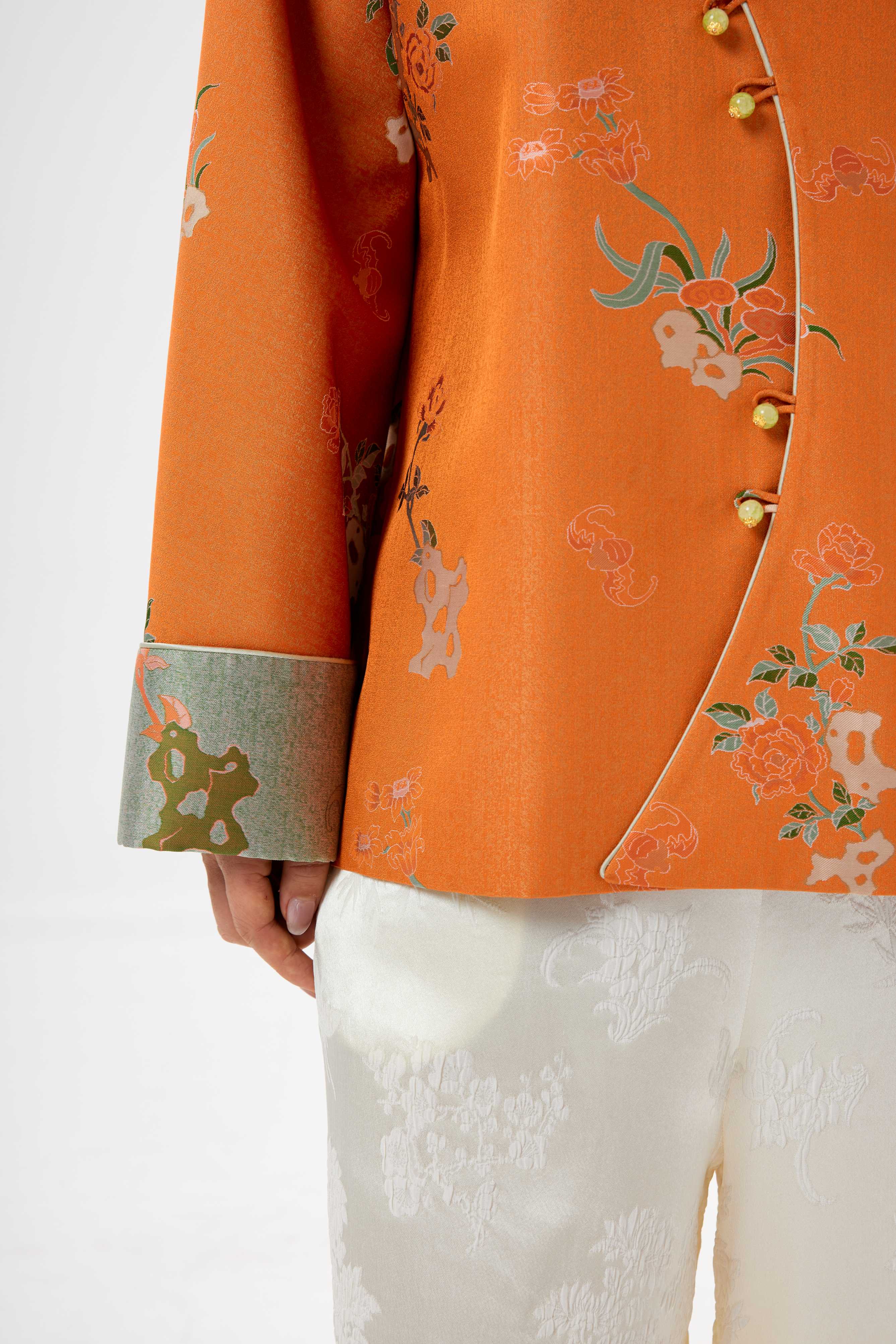 Mountain stone and Peony│jacket│Song brocade