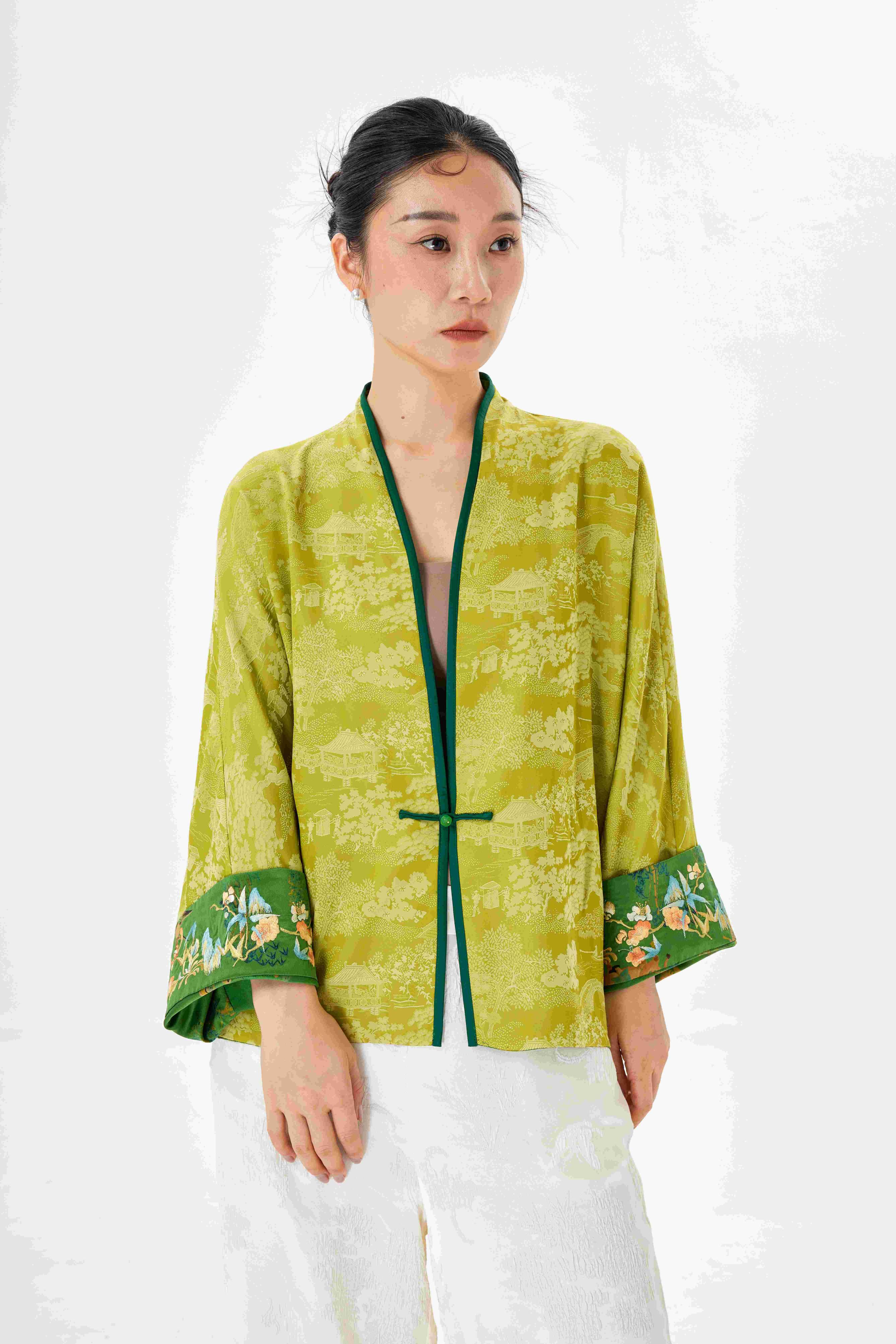 Spring Dawn│coat│ Gambiered Canton silk