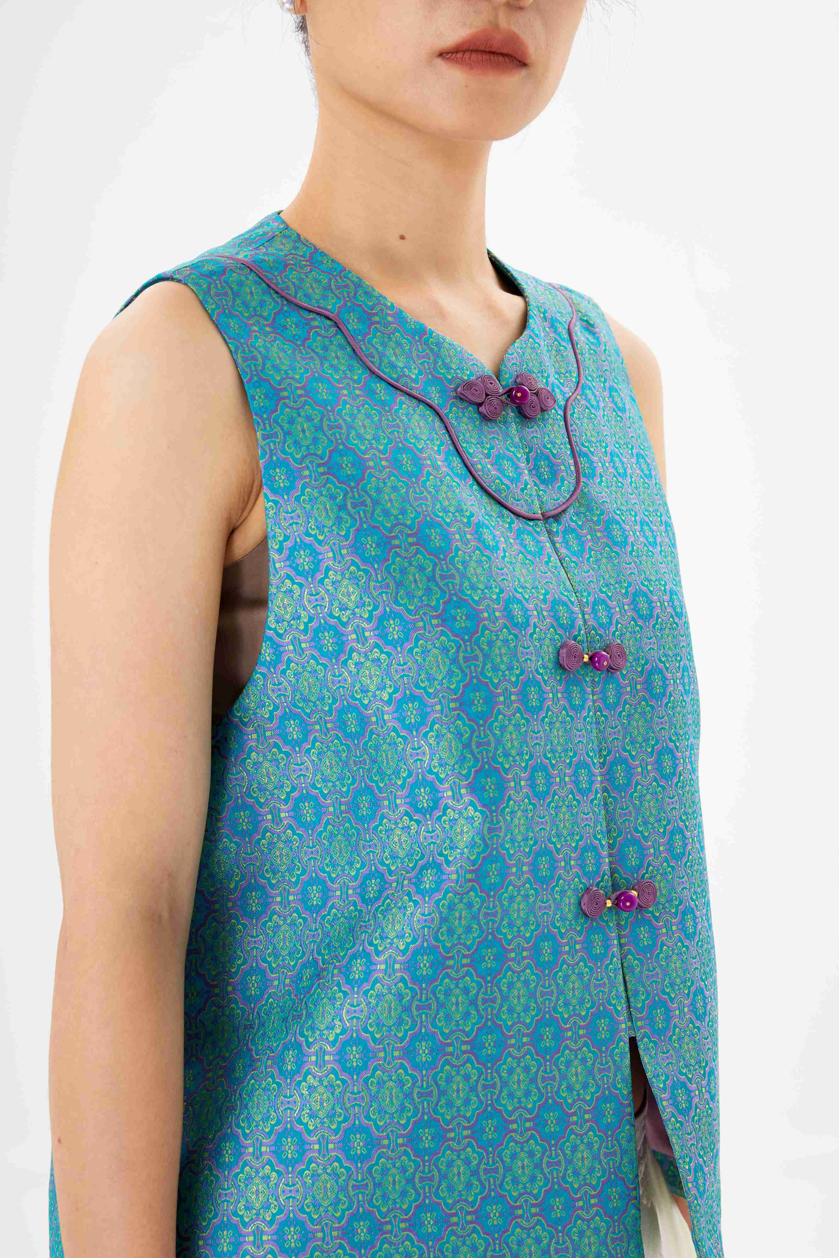 Dingsheng│vest│Song brocade with gold thread